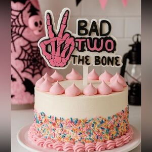 Bad Two the Bone Cake Topper